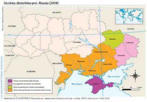 UCRÂNIA Crimeia 58% da população é russa Anexada pela Rússia em 2014 através de referendo (não reconhecido pela comunidade internacional) 1991