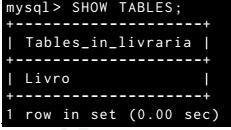 Definição de esquema em SQL Para criarmos uma tabela no MySQL Server, utilizamos: Para