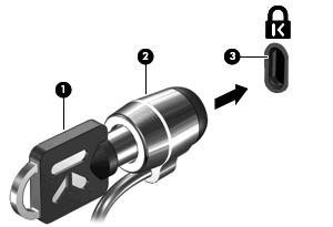 Instalar um cabo de segurança NOTA: Um cabo de segurança foi desenvolvido para funcionar como dissuasor, mas poderá não evitar que o computador seja roubado ou indevidamente utilizado. 1.