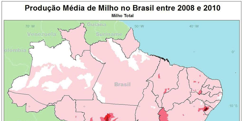 8 Áreas de Concentração da Produção de Milho no Brasil entre 2008 e 2010 1).