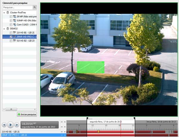 ACC5 Core Web Client Figura A. Guia Search:Thumbnails [Pesquisar: Miniaturas] 2. Na área Câmera para Pesquisar, selecione uma câmera. 3.