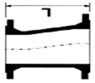 : PN 10: REFF10 PN 16: REFF16 PN 25: REFF25 Dimensões Concêntrica Tipos de massa Excêntrica dn L PN 10 PN 16 PN 25 PN 10 PN 16 PN 25 mm Kg Kg Kg Kg Kg