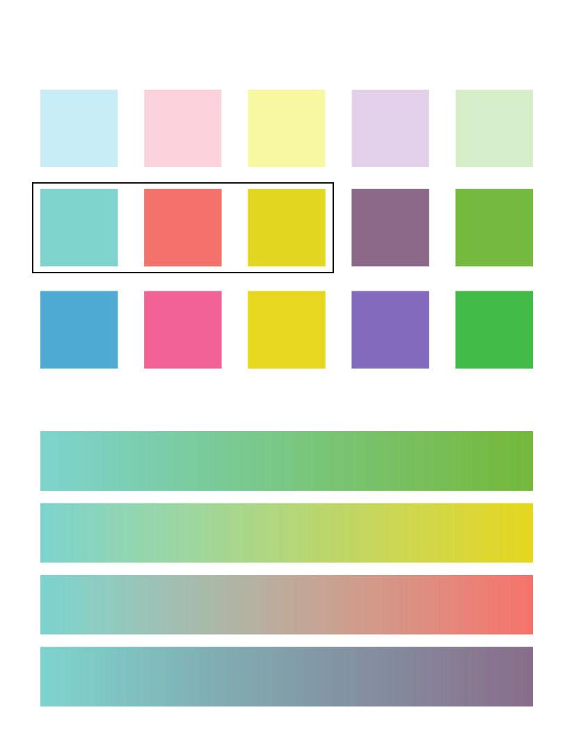 13 PALETA CROMÁTICA - PALETA AUXILIAR As cores da paleta cromática auxiliam a compor os materiais