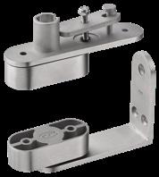 Adaptável para portas de 5 a 45mm PIVOTING SYSTEM System for pivoting one way doors Fixing in the door frame, not need to drill into the floor and ceiling. Adjustable height.