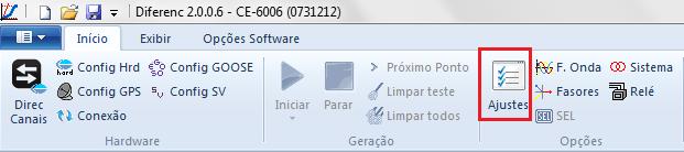 4.2 Configurando os Ajustes Ao abrir o software a tela de Ajustes abrirá automaticamente (desde que a opção Abrir