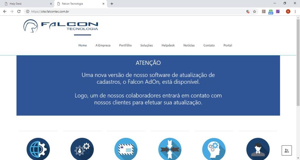 1 ACESSANDO O HELPDESK Passo 1: Para acessar o site abra seu navegador