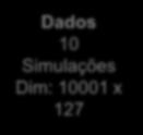 Processo de Extracção de Conhecimento Dados 10 Simulações Dim: 10001 x 127
