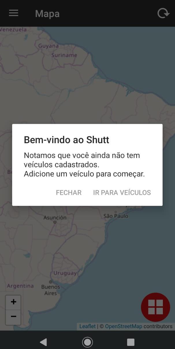 Tela inicial Tela de Atalho para cadastro de veículos Clique em IR PARA VEÍCULOS para cadastrar um veículo a