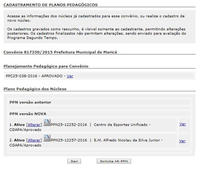 Login Solicitação na Plataforma de Alteração SNELIS de PPN PPC Planejamento Pedagógico do Convênio.