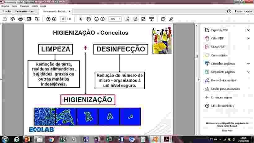 HIGIENE/SANITIZAÇÃO HIGIENIZAÇÃO - CONCEITO LIMPEZA Remoção de partículas e outras sujidades, tais como poeira,