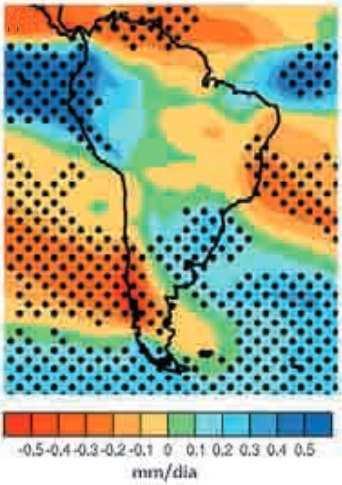 Mudança Climática Precipitação anual prevista para