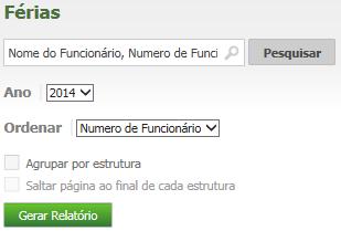 Segue um exemplo de relatório em formato PDF: 18.3. Férias e Folgas 18.3.1. Férias Através desse relatório, poderão ser visualizados de forma simples os dias de férias de todos os funcionários.