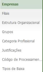 10. Definições A aba Definições é responsável por 6 (seis) funcionalidades: 10.1. Empresa 10.1.1. Empresas Aqui poderão ser visualizadas as empresas cadastradas no sistema.