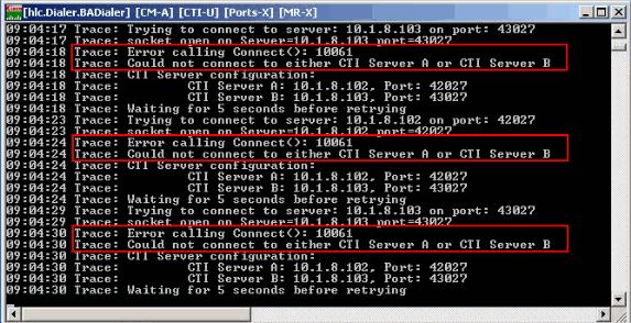 Troubleshooting Termine estas etapas quando este problema ocorre: 1. Configurar e execute o comando ctitest em ambos os server CTI (A e B). 2.