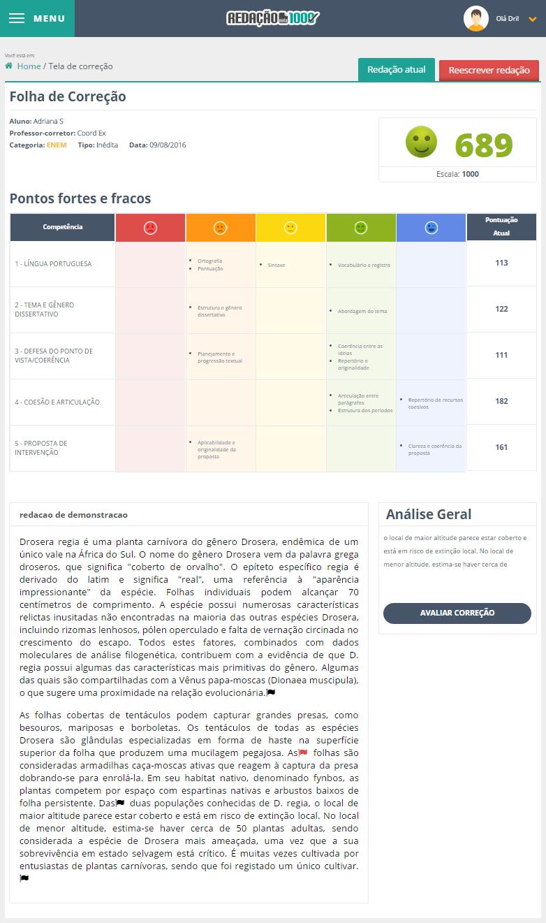 Nota total Quando a correção estiver pronta você receberá um aviso por e-mail.