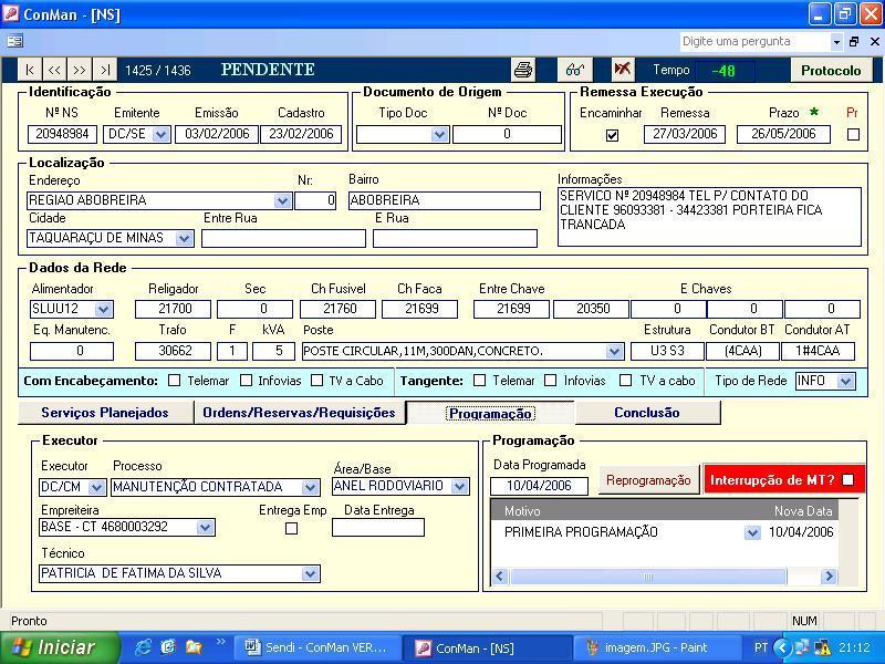 Havendo necessidade de priorização da execução de algum serviço, o ConMAN comunica por e-mail ao coordenador do órgão executor, informando o prazo máximo e o motivo desta priorização. 4.