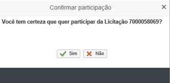 Envio de Proposta Para confirmação de participação na