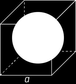 Seja a a aresta do cubo e r o raio da esfera. Tem-se que r = a, e como V = a a = V b) V esfera = πr = V π = π V = π 8 6 V, vem que r = V.