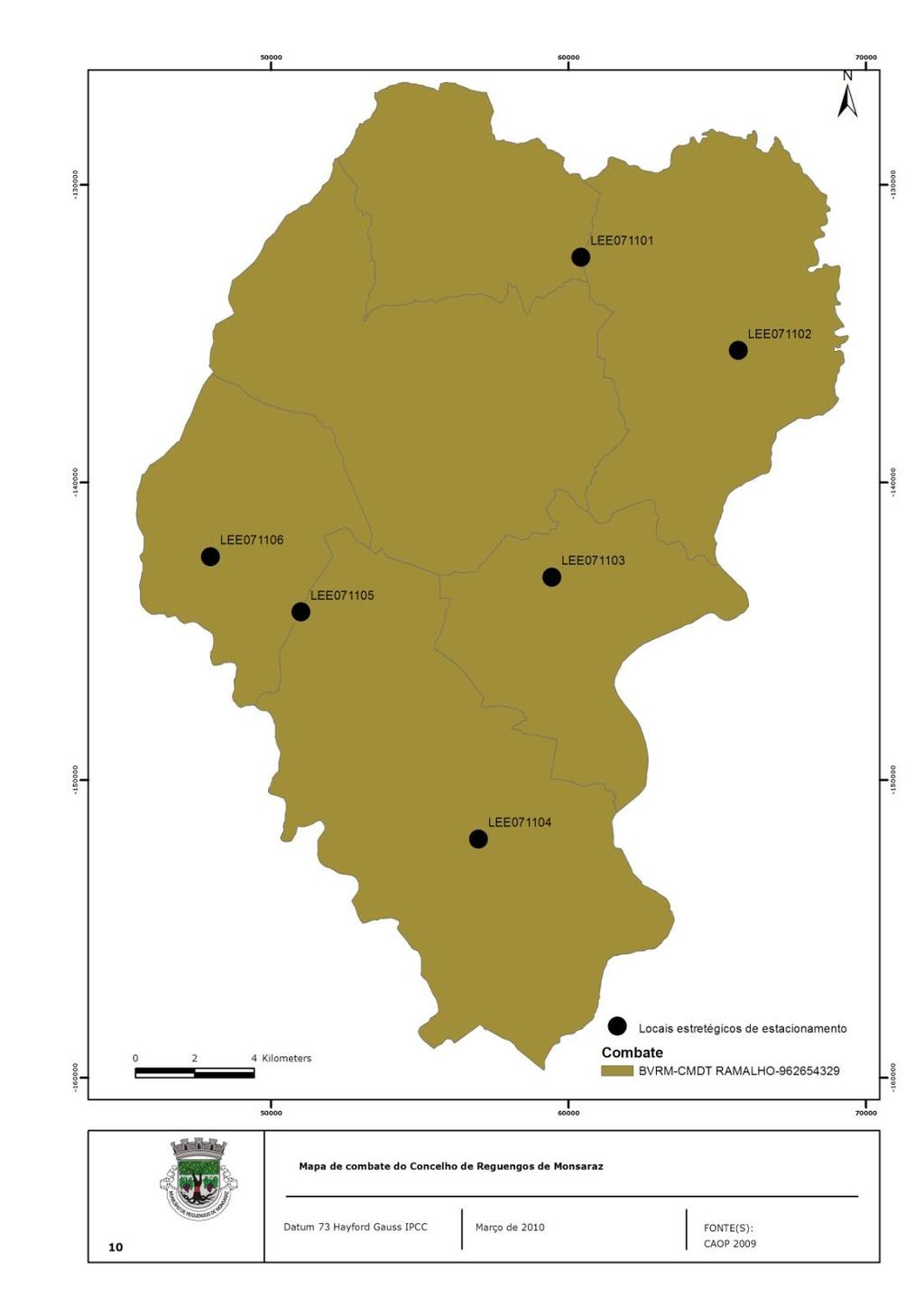 Mapa 0 Mapa de combate do Concelho de Reguengos de Monsaraz