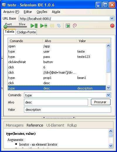 24 Figura 8 Interface Selenium IDE. 2.3.