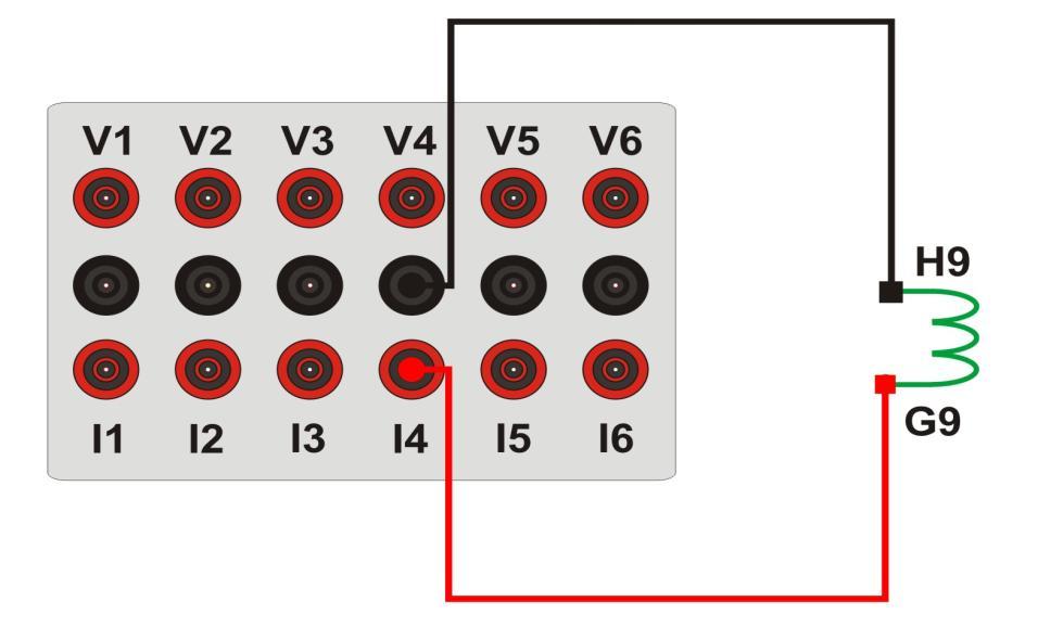 2 Bobina de Corrente Para estabelecer a conexão da bobina de corrente na entrada do TC de terra do relé, ligue o canal I4 com o pino G9 do relé e o comum ao