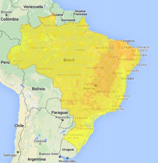 POTENCIAL SOLAR ALTA RADIAÇÃO EM TODO O BRASIL Extensão territorial: 8.516.000 km² Insolação média nacional: Acima de 4,0 kwh/m².