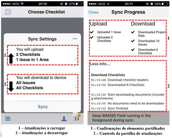 Integração do BIM na Gestão de Projetos de Edifícios Figura 51 - Sincronização de atualizações no