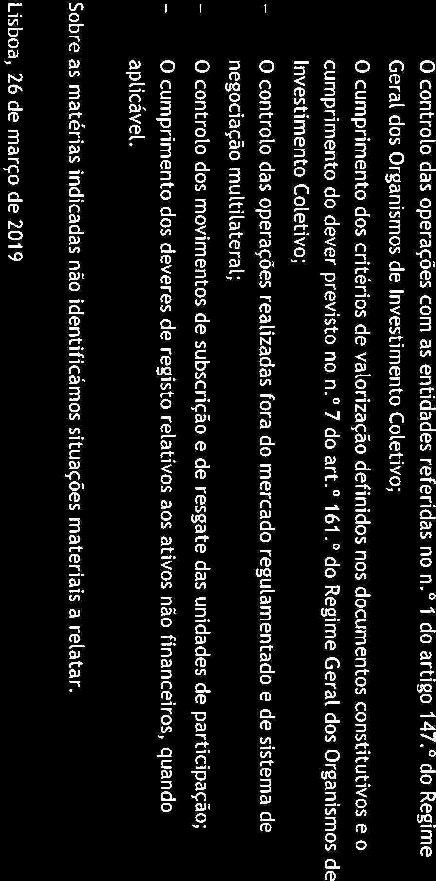 O O O O O controlo das operações com as entidades referidas no n. 1 do artigo 147.