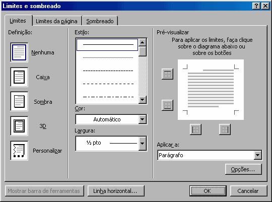 Espaçamento entre linhas (Line Spacing) permite definir a distância entre duas linhas consecutivas.