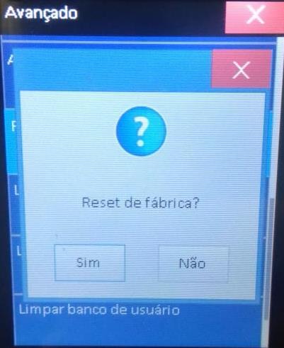 Acesse as opções abaixo: Menu >> Configuração >> avançado >> Reset de fábrica