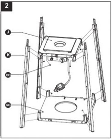 PROCEDIMENTO DE MONTAGEM 1. Una as rodas à base inferior. Utilize 4 parafusos M6 X12 e 4 anilhas M6.