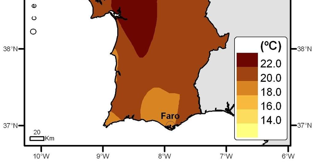 Os valores médios mensais da temperatura máxima variaram entre 12.9 C em Penhas Douradas e 23.