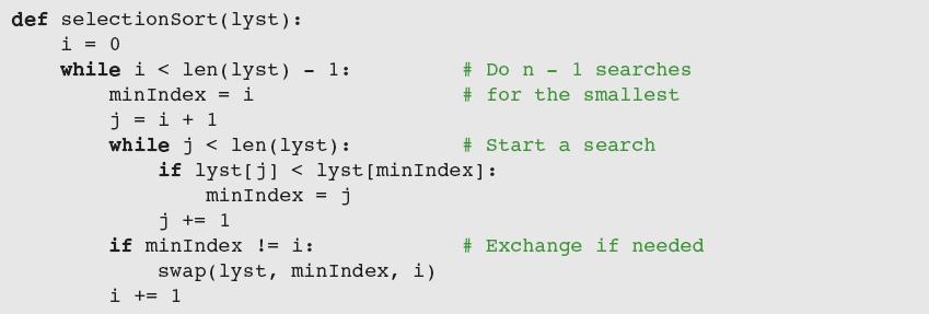 Algoritmo de Seleção (cont.) O algoritmo de seleção é O(n²) em todos os casos.