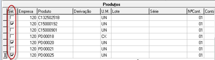 direito) para concluir a contagem dos itens de inventário. IMPORTANTE: Todos os documentos de mesma contagem serão somados para compor o saldo do produto no depósito.