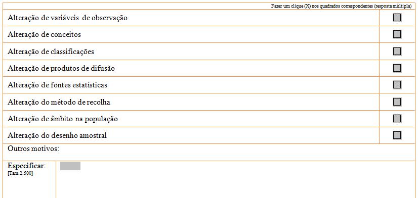 II - Justificação para uma nova versão do Documento Metodológico Obrigatório quando é alterado o documento metodológico (novas versões).