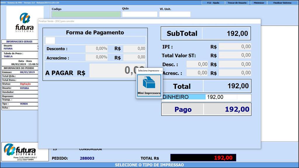 Configuração e venda da Lista Escolar no Futura Mobile Através do Futura Mobile é possível utilizar a opção da lista escolar, realizando os seguintes processos: 1