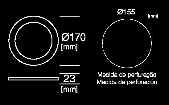 Ficha técnica do produto Potência nominal 12W Equivalência 15W (1x CFLi de 30W) Tensão nominal 100-240V Fluxo luminoso 950lm