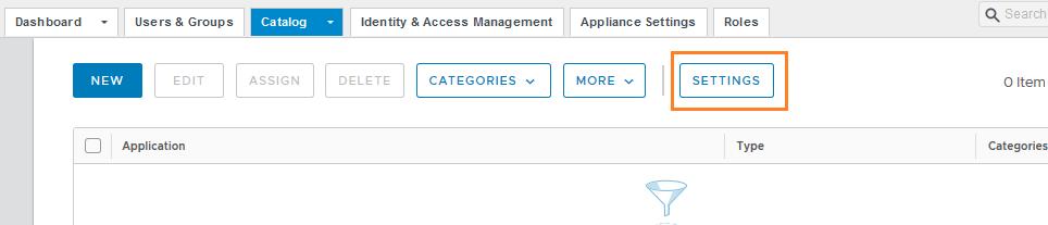 Você pode gerenciar as configurações de recursos integrados das páginas a seguir. As configurações globais estão disponíveis na guia Catálogo > Configurações.