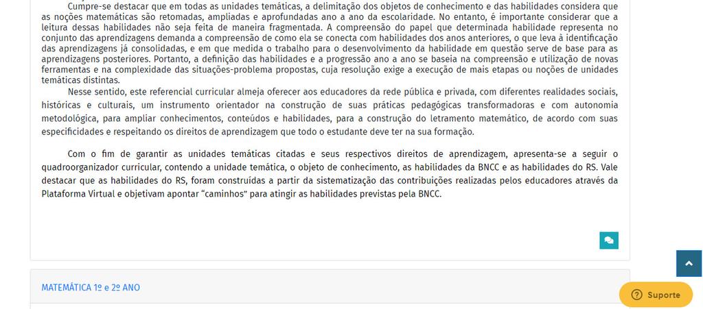 O participante deve ler o conteúdo de cada bloco, e ao final da leitura responder a