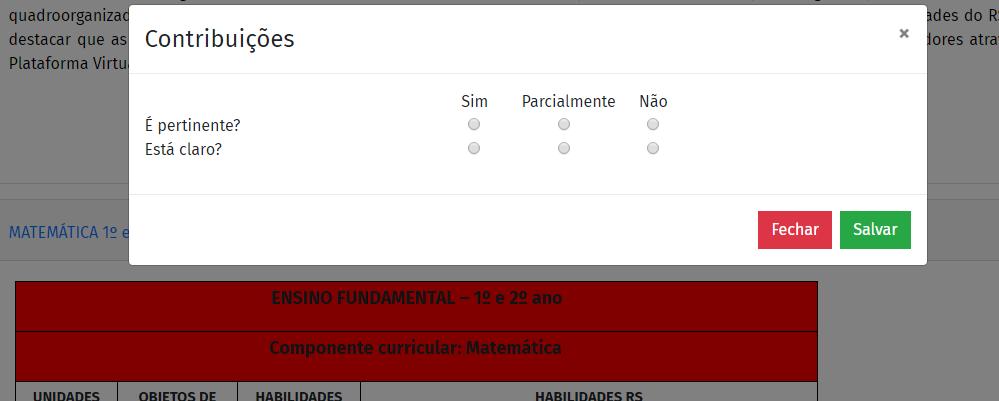 8. Ao clicar, a seguinte página irá abrir, onde você irá responder e dar sua contribuição; 9.