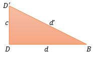 42 Aplicando o teorema de Pitágoras nos BDD e ADB, temos: d ² = d² + c² (I) d² = a² + b² (II) Substituindo (II) em (I) Assim concluímos: d 2 = a² + b² +
