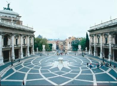 Figura 12. Diferentes praças com diferentes formas na cidade de Roma (aproximadamente à mesma escala): a.