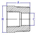 BR Bucha Redutora CÓDIGOS ROSCA NPT DIMENSÕES* LATÃO INOX 316 MACHO FÊMEA A B Ø C 4 BR 2 4 BR 2 316 1/4" 1/8 20,70 9/16 7,00 6 BR 4 6 BR 4 316 3/8 1/4" 21,20 3/4" 10,00 8 BR 4 8 BR 4 316 1/2" 1/4"