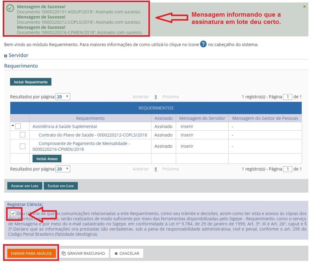 . É imperative ainda selecionar para Registrar