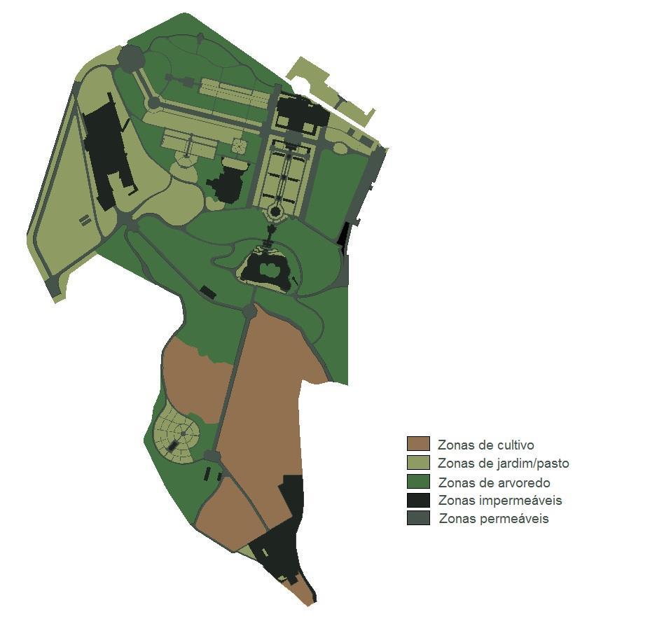 Uso do Solo Figura II. 5: Ocupação do solo da Fundação de Serralves. Tabela II. 195: Área da ocupação do solo da Fundação de Serralves, segundo as subcategorias, em m2 e ha.