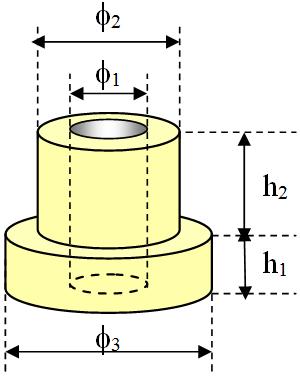 2.3 Medição de dimensões da peça cilíndrica Vamos utilizar agora o paquímetro para medir as dimensões da peça cilíndrica. Realize suas medidas de forma direta, i.e. sem realizar somas e subtrações.