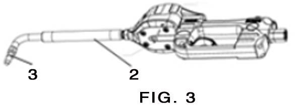 Instalação da Extensão e do Bico do Medidor 1. Rosque o tubo de extensão (2) na saída do medidor, pelo menos três voltas completas. (Fig. 3) Não usar uma torção / lock ou bico no fecho manual.