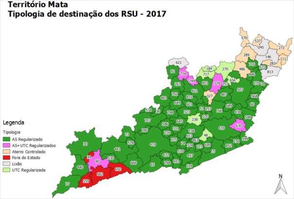 38 4.2.1 Mata O Território de Desenvolvimento Mata é formado por 93 municípios e possui uma população urbana de 1.480.177 habitantes, considerando dados do IBGE 2016.