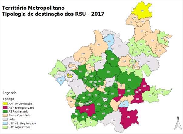 46 4.2.3 Metropolitano O Território de Desenvolvimento Metropolitano é formado por 90 municípios e possui uma população urbana de 6.101.889 habitantes, considerando dados do IBGE 2016.