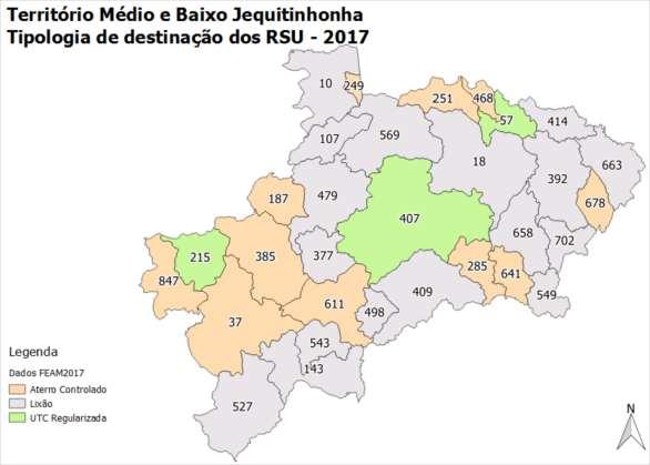 98 4.2.17 Médio e Baixo Jequitinhonha O Território de Desenvolvimento Médio e Baixo Jequitinhonha é formado por 31 municípios e possui uma população urbana de 306.